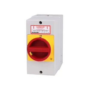 Salzer AC SAA16 16Amp Isolator Switch with IP65 Plastic Box OFF-ON 3POLE 4POLE Multi padlock disconnect switch (CE Certificate)