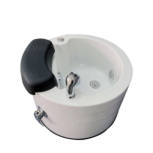 Moderno Lavabo de Pedicura Independiente de Acrílico para Salón de Belleza y Spa, con Hidromasaje, Luces LED Multicolores, a Bajo Precio - Product Image 1