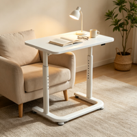 Bureau mobile réglable en hauteur, table d'appoint roulante pour lit, poste de travail avec tiroir de rangement pour la maison, le bureau et la chambre