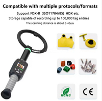 Lector de Microchip para Animales ECO-8A19 con Antena Grande y Mayor Distancia de Lectura, EM4305 RFID, Etiqueta de Oreja, Estándar FDX-B HDX ISO11784/5