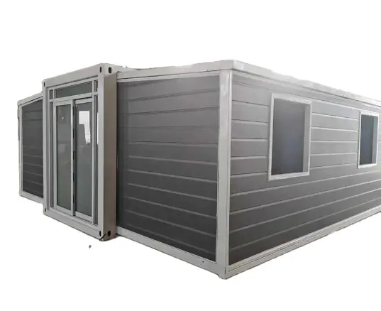40ft foot Hurricane proof Light Steel foldable flat pack houses expandable prefabricated 4 bedroom container prefabricated house