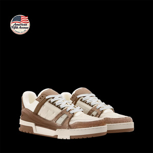 Zapatillas Deportivas de Lujo de Diseñador, de Cuero Genuino con Malla y Cordones, para Hombre y Mujer, Zapatos Deportivos Suaves y Ligeros para Baloncesto y Tenis - Product Image 1