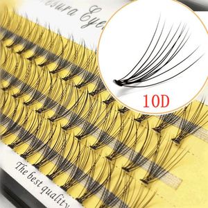 Wholesale Grafted Eyelashes Color Hot Melt Cluster Machine Made Synthetic Hair Colorful <b>Thick</b> Sharp Base False Eyelashes 12 Rows - Product Image 4