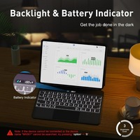 Vente Chaude Clavier Magique BT Sans Fil Étui Magnétique Rétroéclairage LED Trackpad pour iPad 10.9/11 Pouces