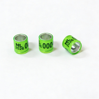 Bague de patte d'oiseau 2026 multicolore pour pigeon de course, avec inscription, en plastique réutilisable, 0,5g