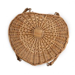 Cesto da Picnic Decorativo Lavabile Mini Rotondo per 4 Persone Rosa a Forma di Cuore Fai-da-Te in <span class=keywords><strong>Vimini</strong></span> Ciliegio - Product Image 3