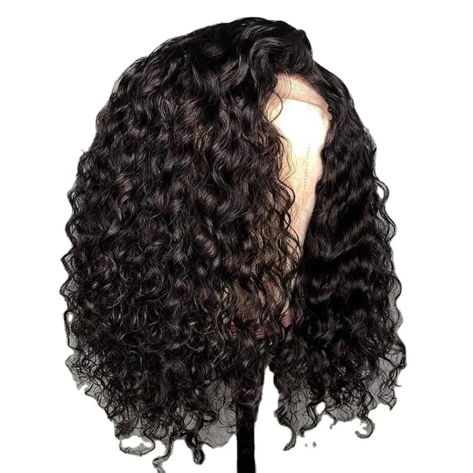 Wholesale Head Band Wigs Half Straight Kinky Curly Bob Virgin Brazilian Human Hair Headband Wig for Black Women with Attached