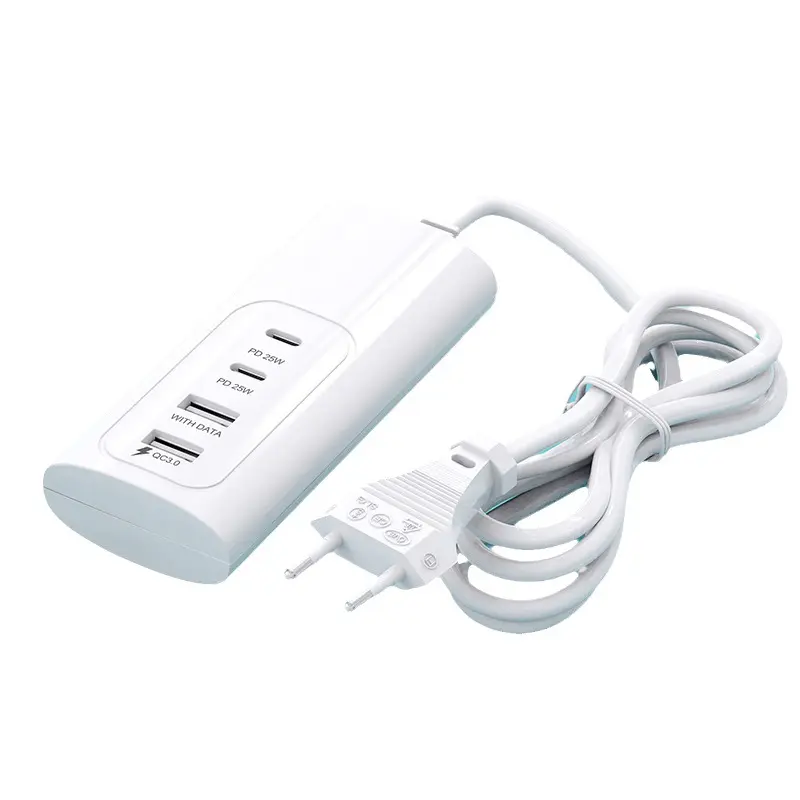 Wholesale 25W Outlet Travel Adapter Power Strip USB Socket extension socket with 2 USB 2type C