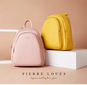 Pierre Loues Hot Model Women's Backpack Casual Simple Minimalism PU Leather Women Pack Backpack