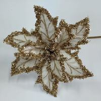 Fleurs de Noël artificielles en polyester, couleur et taille personnalisées pour la décoration de la maison, des fêtes, des centres commerciaux et des festivals, qualité de gros pour les fêtes