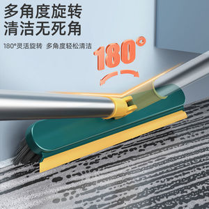 Cepillo para suelo de baño con mango largo y cerdas de nailon rígidas para limpiar azulejos y juntas - Product Image 2