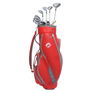 Club de <span class=keywords><strong>Golf</strong></span> complet pour femmes, rouge, droitier, ensemble complet avec un sac de <span class=keywords><strong>golf</strong></span>, OEM/ODM 430CC, 2020 - Product Image 1
