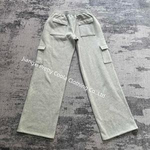 MP811 yüksek kalite Baggy geniş bacak <span class=keywords><strong>Sweatpants</strong></span> moda sokak giyim spor yan arka cepler kargo Joggers Unisex boy Fit Slacks - Product Image 4