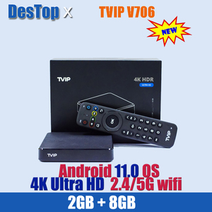 TV Box 4K UHD BT Smart Quad Core con Android 11.0 <span class=keywords><strong>TVIP</strong></span> 706 2GB 8GB Amlogic S905W2 2.4/5G <span class=keywords><strong>WIFI</strong></span> H.265 - Product Image 2