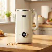 Appareil électroménager pour la préparation de lait de soja et de lait d'amande, mixeur avec moteur en cuivre pur, capacité de 600 ml, récipient en acier inoxydable