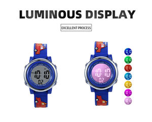 Montre numérique sportive JNEW étanche à 7 couleurs pour garçons et enfants, montre-bracelet 3D de dessin animé, alarme, résistante à l'eau, montre pour enfants - Product Image 5