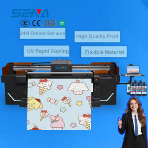 Imprimante à jet d'encre UV de matériau flexible hybride de 1800mm de large pour la machine de film d'autocollant de cuir de tapis de toile de bannière avec le doux libre - Product Image 1