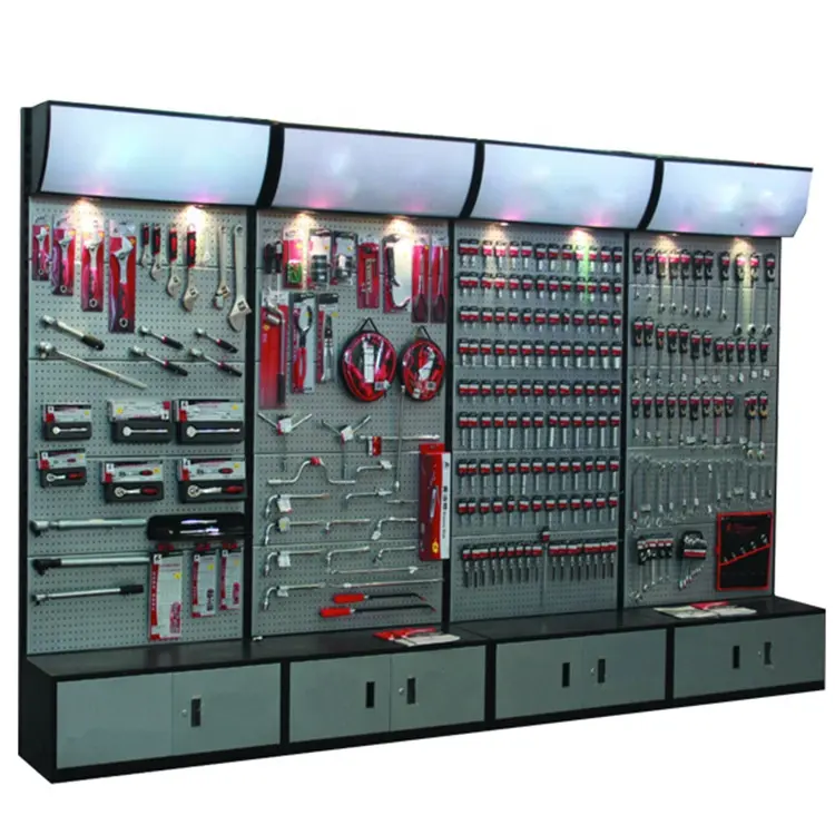 Baumarkt Elektro bohrer Display Rack Stand Metall Peg board Elektro werkzeug Zubehör Display Regale