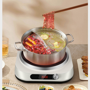 Table de <span class=keywords><strong>cuisson</strong></span> électrique 3500W pour la maison, surface concave, <span class=keywords><strong>plaque</strong></span> <span class=keywords><strong>vitrocéramique</strong></span> étanche avec minuterie, cuisinière à induction - Product Image 4