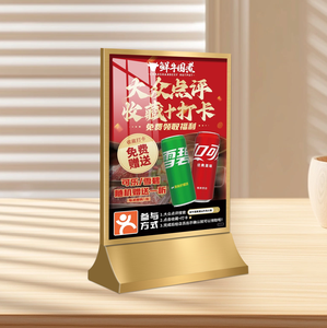 Papan Display Promosi Bisnis, Papan Nama, Tempat Menu Konferensi Akrilik Stainless Steel Kustom - Product Image 5