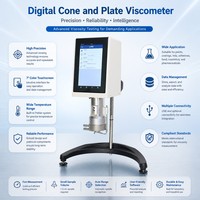 Viscosímetro de Cono y Plato con Pantalla Táctil Premium, Probador de Viscosidad Media DV IICPRV con Kernel de Sistema Operativo Linux Cortex A7