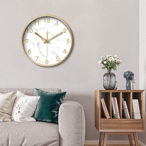 Đồng Hồ Tối Phát Sáng Sang Trọng Hiện Đại Đồng Hồ Treo Tường Đá Cẩm Thạch Điều Khiển Âm Thanh LED Không Ồn 12 Inch Đồng Hồ Điều Khiển Bằng Giọng Nói - Product Image 6