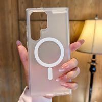 Coque de téléphone pour Samsung S26 S25 Ultra, coque magnétique S25 Edge, coque transparente mate douce pour la peau, coque anti-chute S24 S23