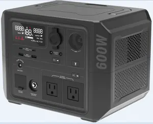 LiFepo4 Memberi Peringkat 600W Max 800W Peak 1600W Pure Sine Wave Home Power Backup Portable Power Station