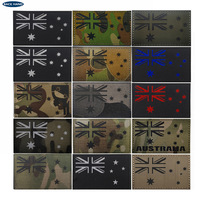 Écusson brodé en tissu polyester du drapeau australien, à coudre, accessoire pour sac extérieur, en stock