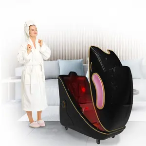 Btws Máquinas de Sauna a vapor para terapia de luz e desinfecção de ozônio, sauna cápsula de spa de alta qualidade com música Bluetooth