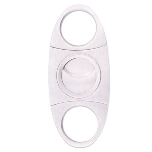 Cortador de cigarros de acero inoxidable, herramienta portátil para cigarros de doble hoja, forma redonda para accesorios para fumar - Product Image 4