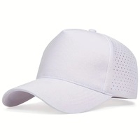 Casquettes de baseball pour hommes Eco Custom Laser Cut avec trous perforés Stretch Ottaman Rib Knitted Fabrics Snapback Casquettes de sport