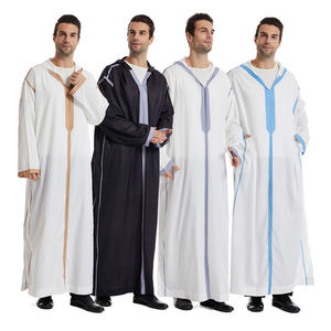 Nouvelle Collection 2026 : Thobe en Tissu Africain de Dubaï, Vêtement Turc, Abaya d'Été, Bisht pour l'Aïd, Abaya Musulmane – Vente en Gros - Product Image 2