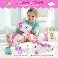 Ensemble de jouets en peluche licorne 5 pièces 31-50cm tissu Super doux PP coton rempli cadeau anti-Stress pour les enfants de 5 à 7 ans