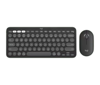 Original Logitech Pebble 2 Combo inalámbrico Combos Wireless Keyboard Mouse Set para Windows 2,4 GHz Wireless Compact Mouse