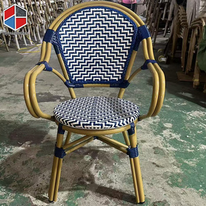 Chaise de terrasse <span class=keywords><strong>Paris</strong></span> bleu marine Chaise de terrasse en rotin bleu Chaise de terrasse extérieure - Product Image 2