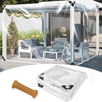 Custom Clear PVC Vinyl Tarpaulin Waterproof Outdoor Curtain for Patio Porch Gazebo Pergola and Rain Protection