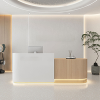 Bureau d'accueil moderne pour hôpital et supermarché - Multifonctionnel, taille/couleur/logo personnalisables, utilisation commerciale durable