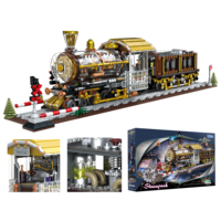 Vente en gros d'usine d'objets de décoration de bureau originaux, de kits de voitures en blocs de construction DIY et de modèles de trains mécaniques de style punk.