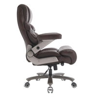 Chaise de bureau moderne grande et haute avec dossier haut, extra large, robuste, en PU, confortable pour le bureau à domicile