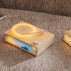 Retro hương liệu vinyl Loa ánh sáng ban đêm đài phát thanh cắm thẻ âm thanh cắm loa không dây - Product Image 4