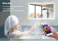 Modern Defogging Magnifying Illuminated Wall Mounted Smart Mirror with Touch Switch Rectangle Bathroom Mirror