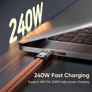 240W Di Động Nhanh Chóng Sạc Cáp Type-C Để USB-C Keychain Chống Mất Treo Dây 48V5A Dòng Ngắn Máy Tính Xách Tay Máy Tính Bảng Sạc Cáp - Product Image 4