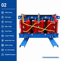 Transformateurs triphasés de type bobiné 10kV/0.4kV pour intérieur, 30kVA, 50kVA, 100kVA