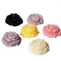 Bougie parfumée à l'aromathérapie en forme de pivoine au design unique, décoration d'intérieur classique, souvenir romantique pour la fête des pères, cire de soja et de noix de coco