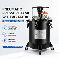 Réservoir sous pression pneumatique robuste avec agitateur pneumatique pour pulvérisation de peinture, distribution de colle, application de revêtements et alimentation en liquides