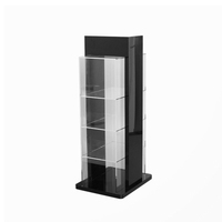 Support de présentation de comptoir APEX Premium à 4 niveaux en acrylique poli transparent moderne pour la vente au détail de tabac