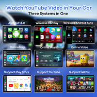 Carlinkit Ae Box Car Tv Video Ai Box Android 13 Qcm6125 128Gb jusqu'à 512Gb Adaptateur de lecture de voiture sans fil Carplay Dongle pour Youtube
