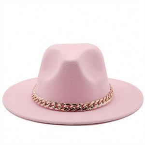 China Wholesaler Polyester Cotton Character Style Fedora Hats with Gold Chain for Unisex Party & Fishing Affordable - Product Image 2