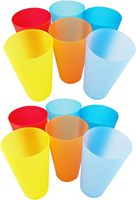 Vaso Reutilizable de Plástico de 450 ml (16 oz) con Tapa y Pajita, Diseño Clásico Ecológico para el Regreso a Clases, Personalizable con Logotipo